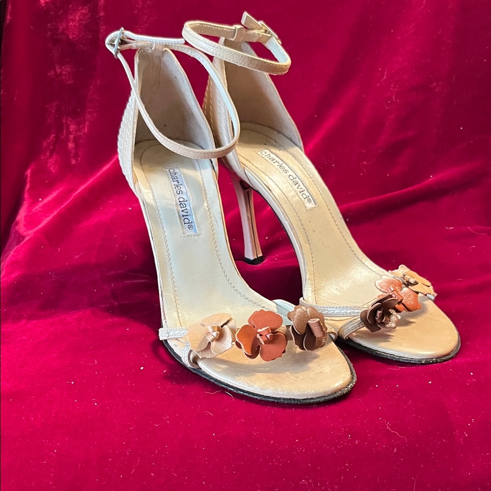Charles David Tan Floral Women's Heels
